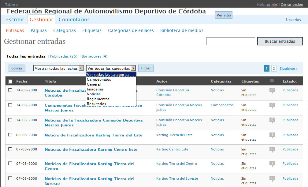 gestionar